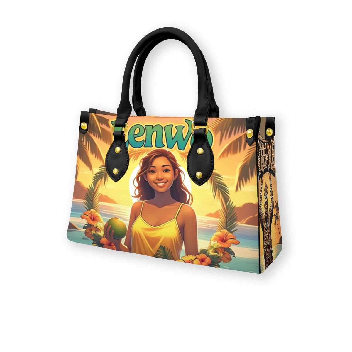 Women's Tote Bag With Black Handle
