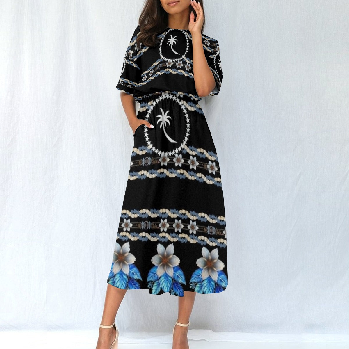 All-Over Print Women's Elastic Waist Dress