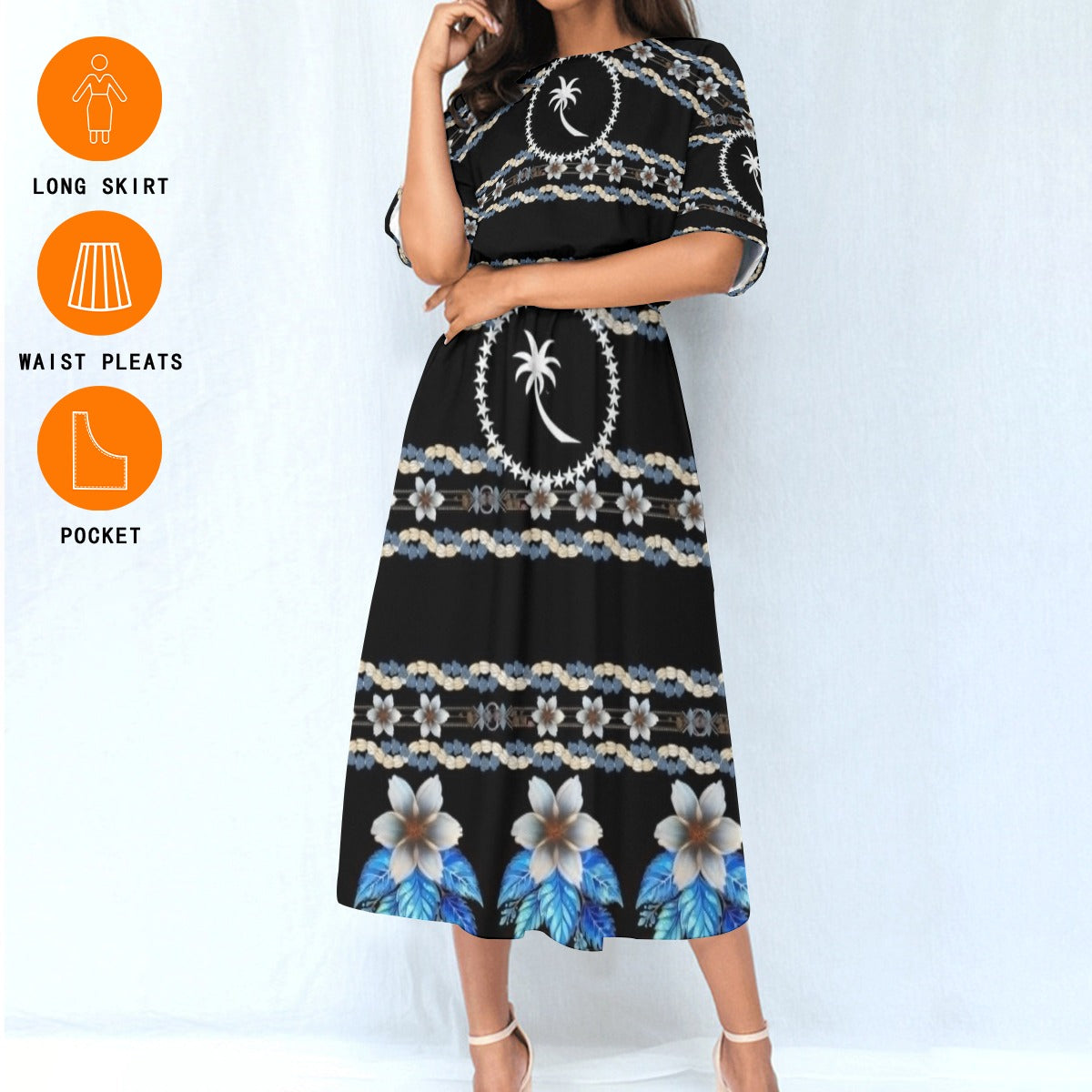 All-Over Print Women's Elastic Waist Dress