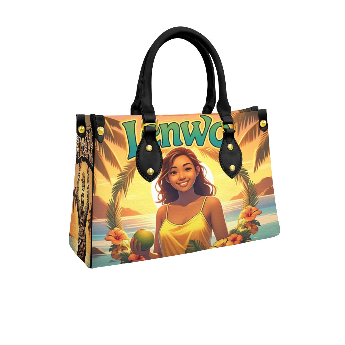 Women's Tote Bag With Black Handle